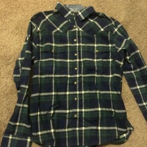 Green and White Flannel